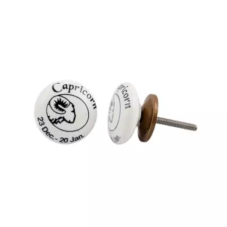 Capricorn Flat Ceramic Knob